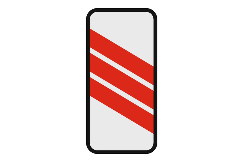 warning-of-railway-icon-flat-style