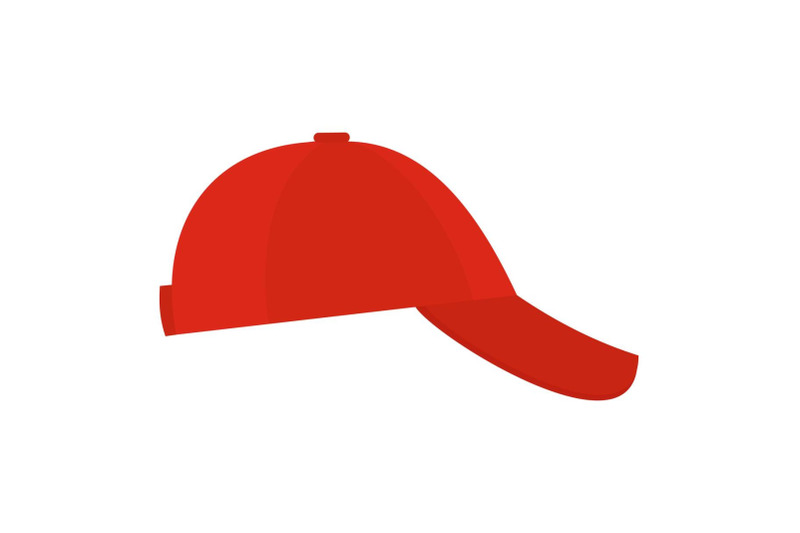 baseball-cap-on-side-icon-flat-style