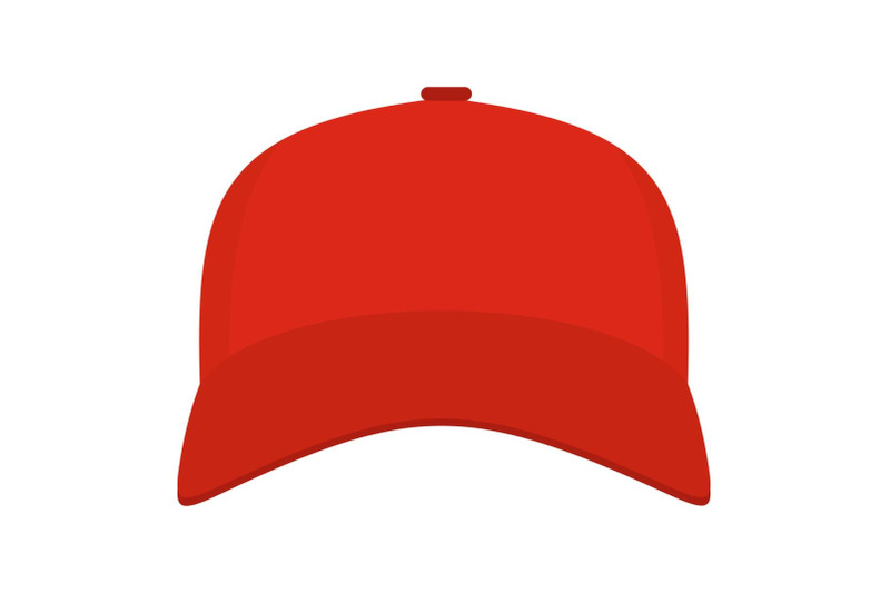 baseball-cap-in-front-icon-flat-style