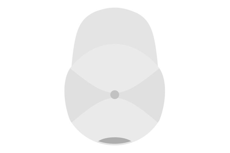 white-baseball-cap-icon-flat-style