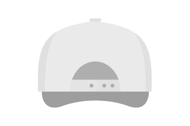 white-baseball-cap-back-icon-flat-style