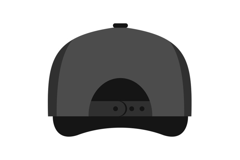 gray-baseball-cap-back-icon-flat-style