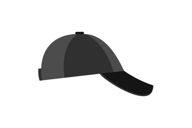 baseball-cap-on-the-side-icon-flat-style