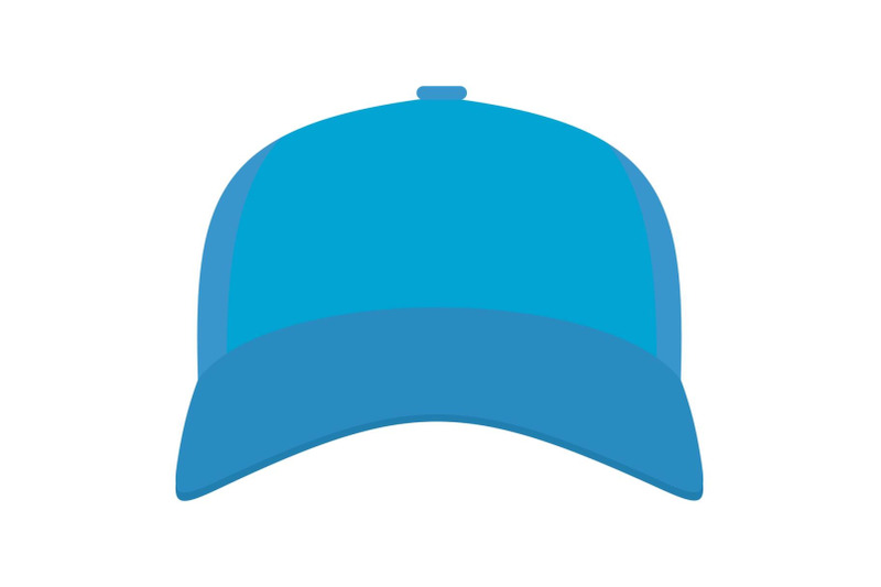 baseball-cap-in-front-icon-flat-style