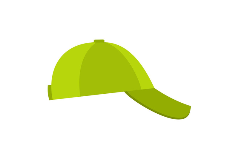 baseball-cap-on-side-icon-flat-style