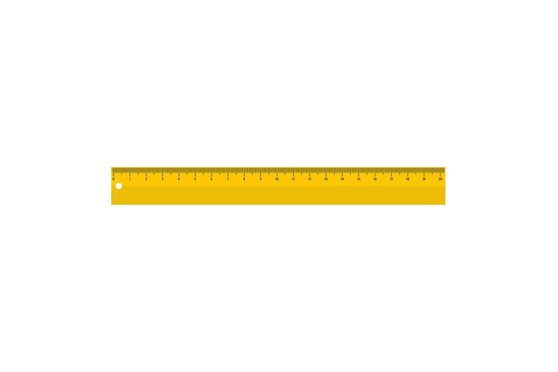 yellow-long-ruler-icon-flat-style
