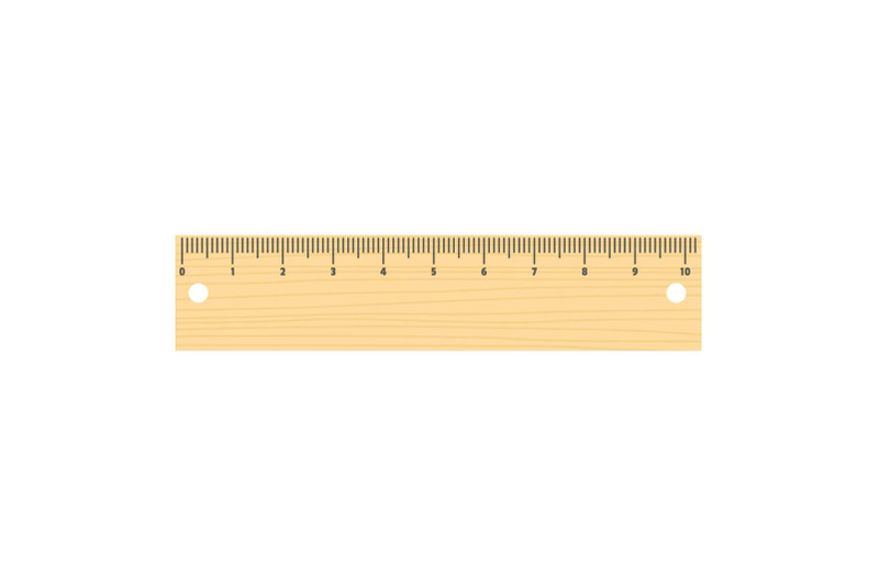 short-ruler-icon-flat-style