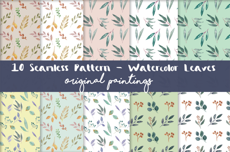 watercolor-seamless-pattern-leaves-clip-art