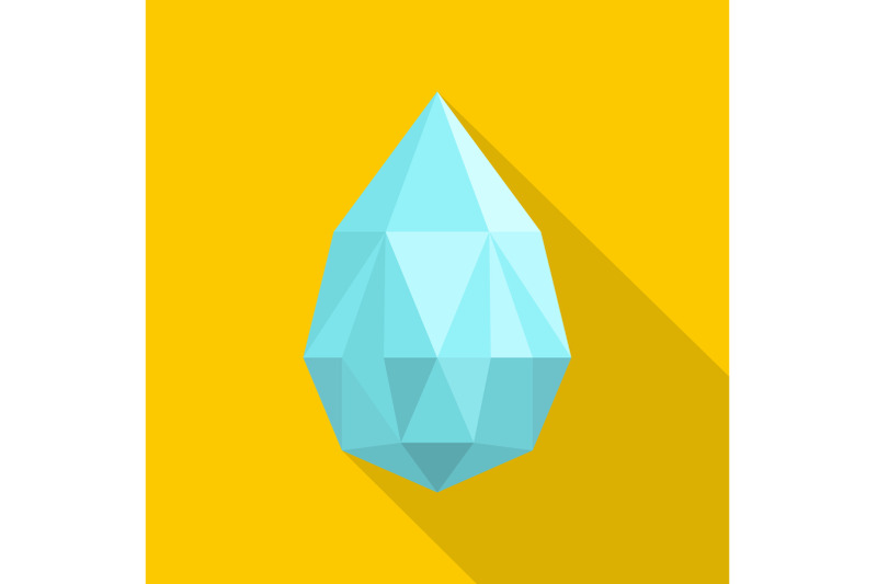 teardrop-shaped-diamond-icon-flat-style