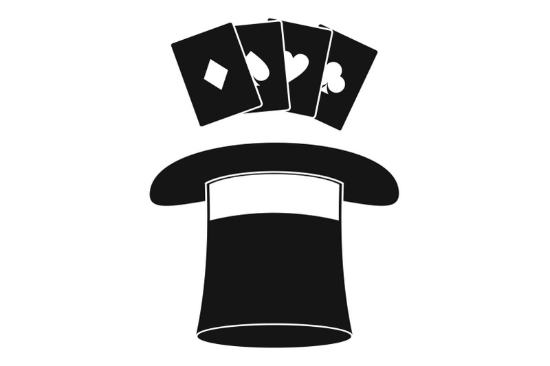 hat-with-card-icon-simple-style