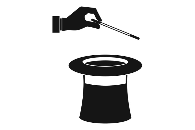hat-with-hand-icon-simple-style