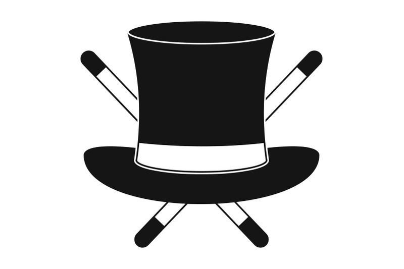 hat-with-a-stick-icon-simple-style
