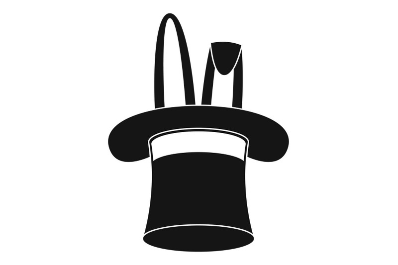 hat-with-rabbit-icon-simple-style