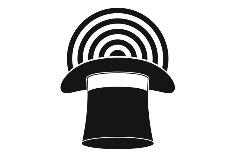 hat-with-glow-icon-simple-style