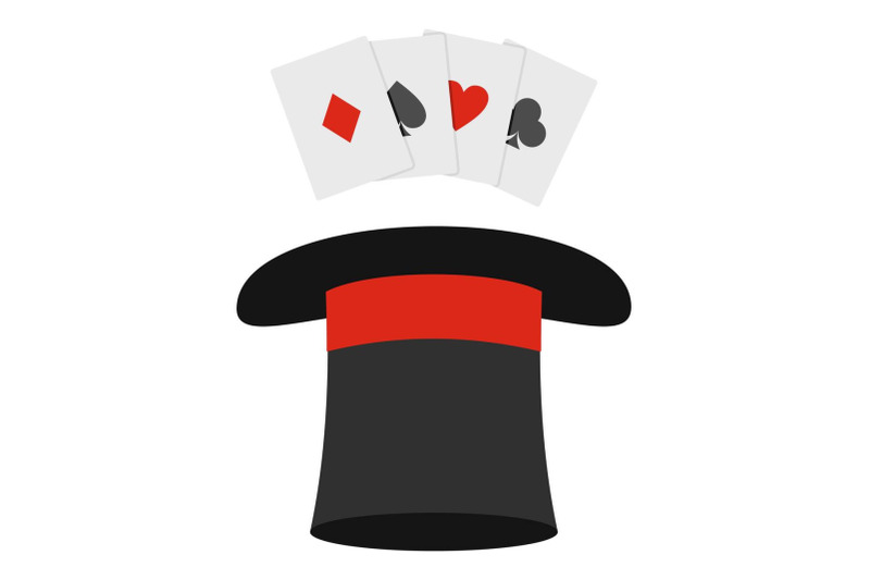 hat-with-card-icon-cartoon-style