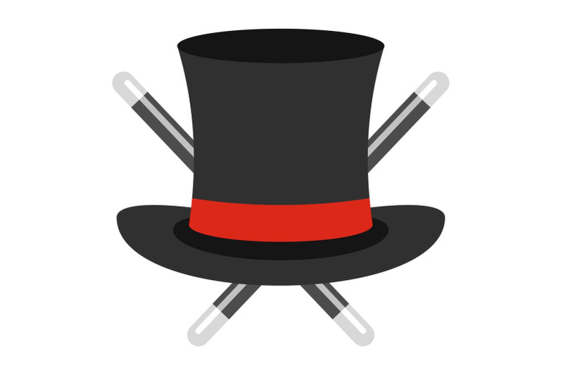 hat-with-a-stick-icon-cartoon-style