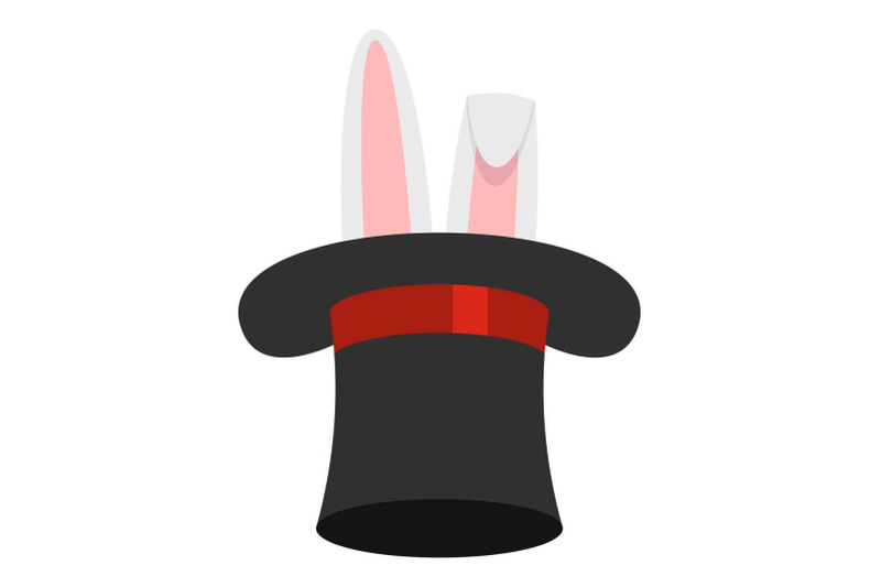 hat-with-rabbit-icon-cartoon-style