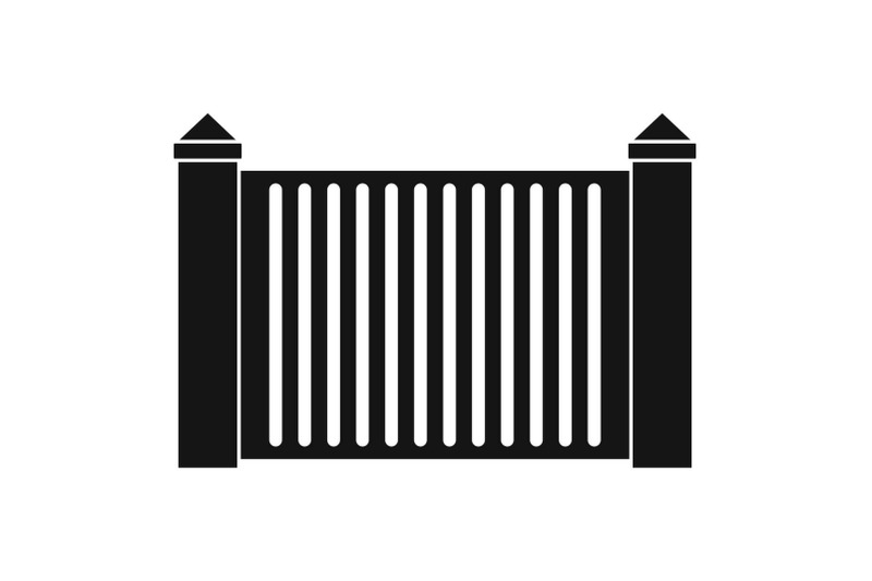 steel-fence-icon-simple-style