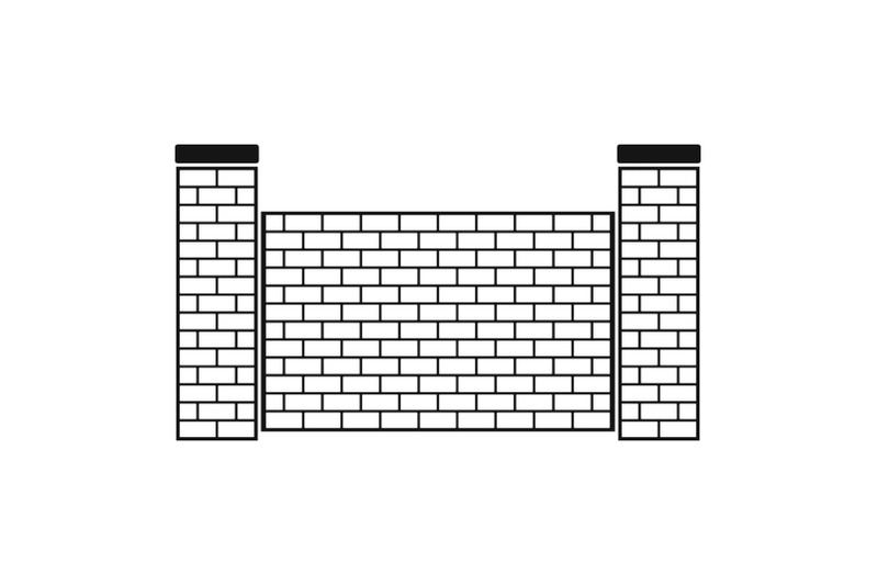 fence-of-brick-icon-simple-style