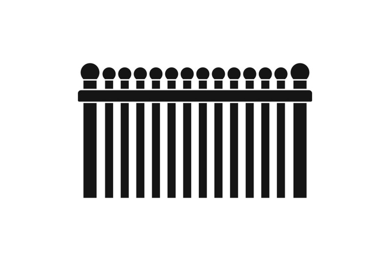 fence-with-ball-icon-simple-style