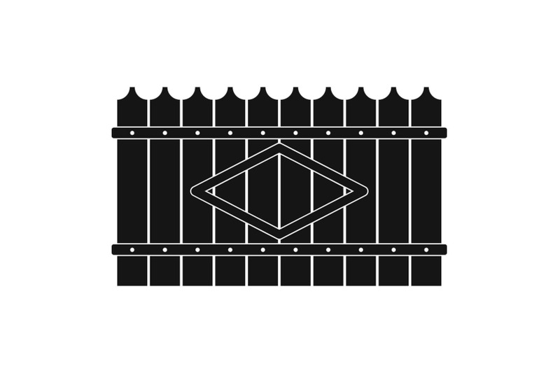 wooden-peak-fence-icon-simple-style