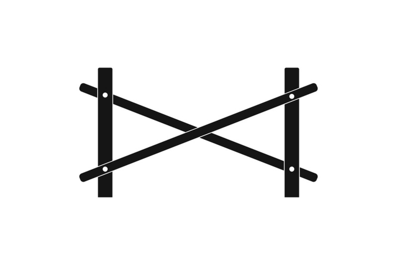 fence-of-two-rod-icon-simple-style