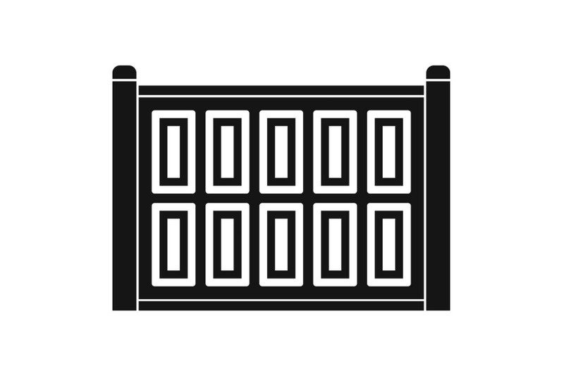 concrete-fence-icon-simple-style