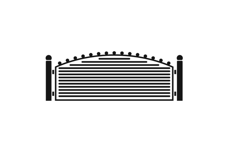 metal-fence-icon-simple-style