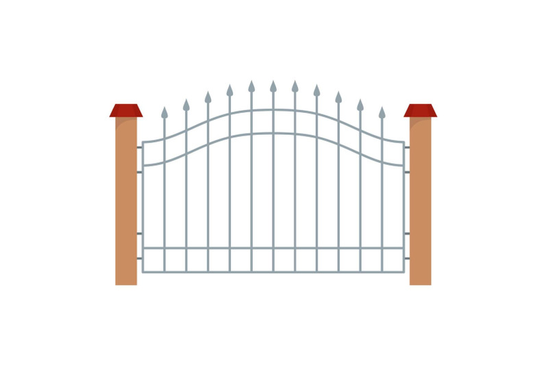 park-fence-icon-flat-style