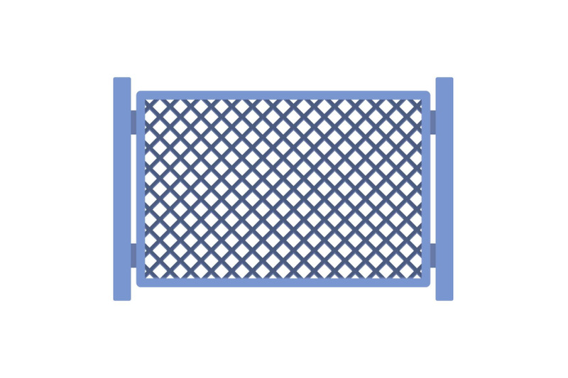 fence-in-city-icon-flat-style