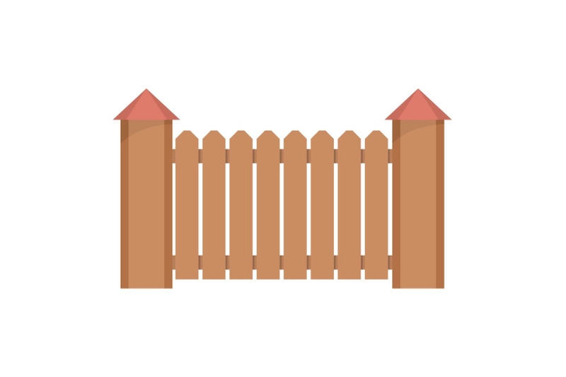 fence-with-turret-icon-flat-style