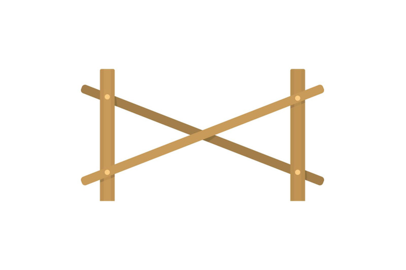 fence-of-two-rod-icon-flat-style