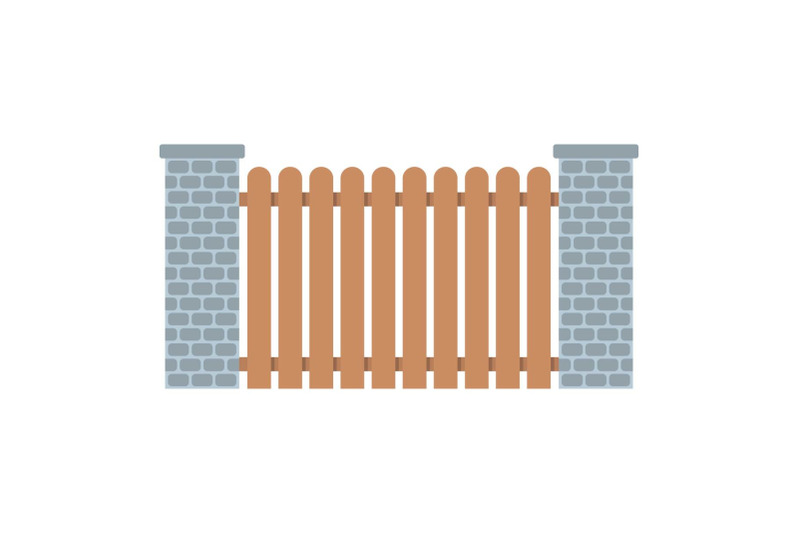 city-fence-icon-flat-style