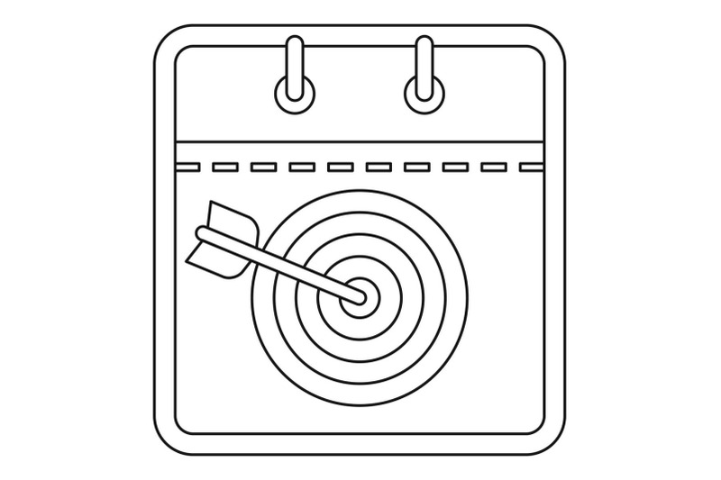 target-calendar-icon-outline-style