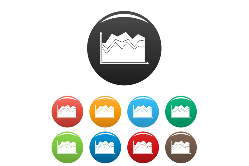 business-graph-icons-set-collection-circle