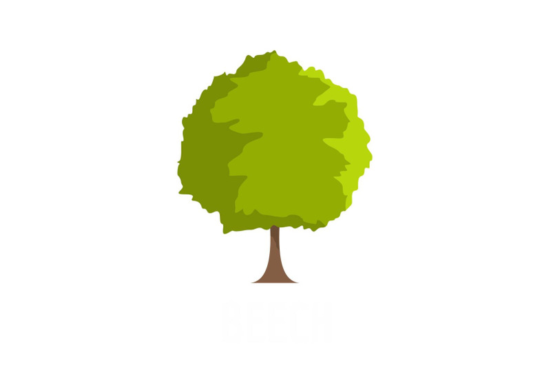 beech-tree-icon-flat-style