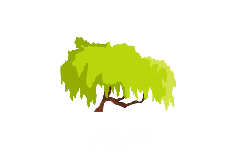 willow-tree-icon-flat-style