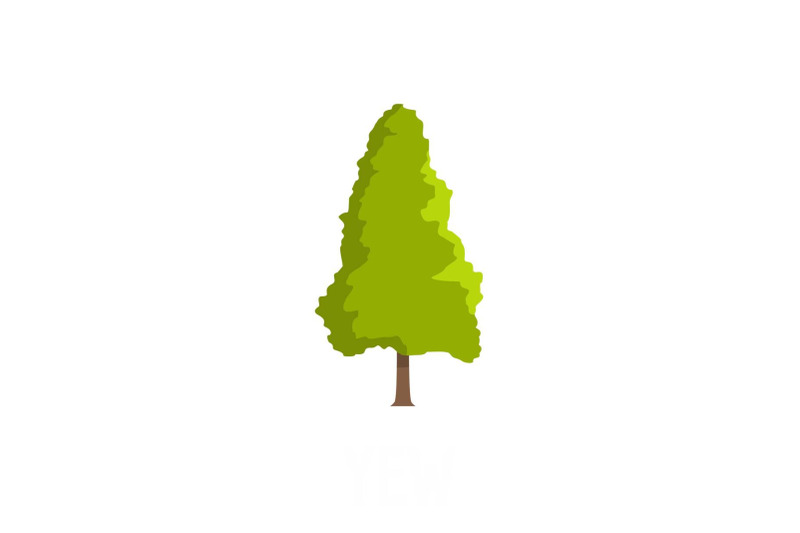 yew-tree-icon-flat-style