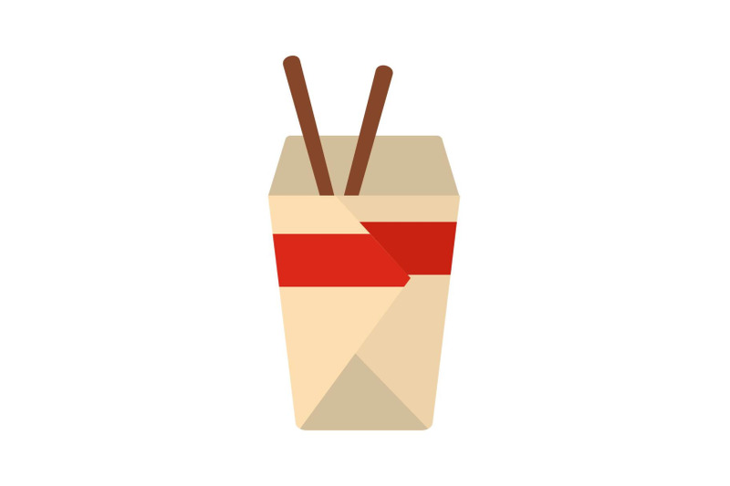 chinese-fast-food-icon-flat-style