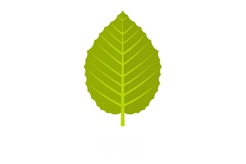 hazel-leaf-icon-flat-style