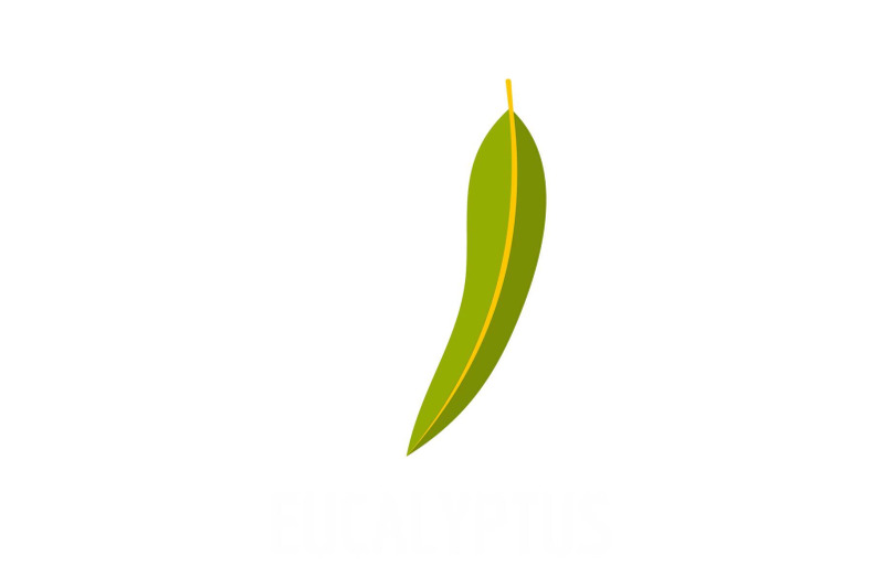 eucalyptus-leaf-icon-flat-style