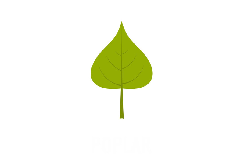 poplar-leaf-icon-flat-style