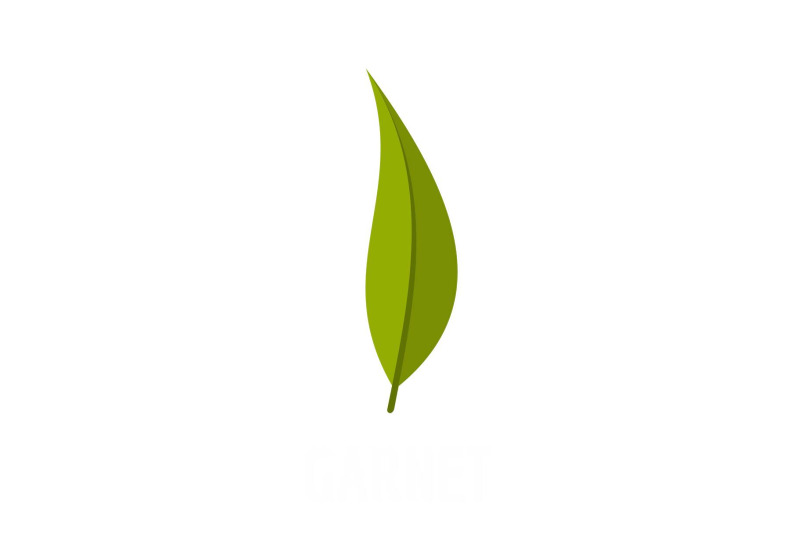 garnet-leaf-icon-flat-style