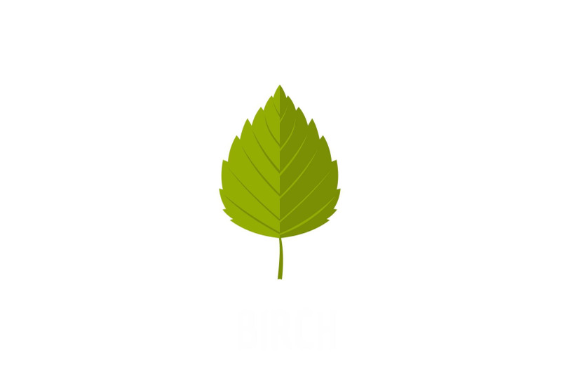 birch-leaf-icon-flat-style