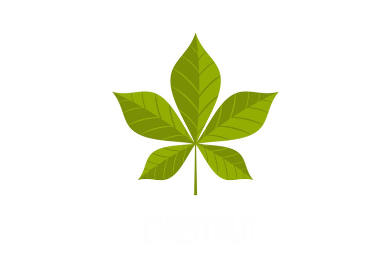 chestnut-leaf-icon-flat-style