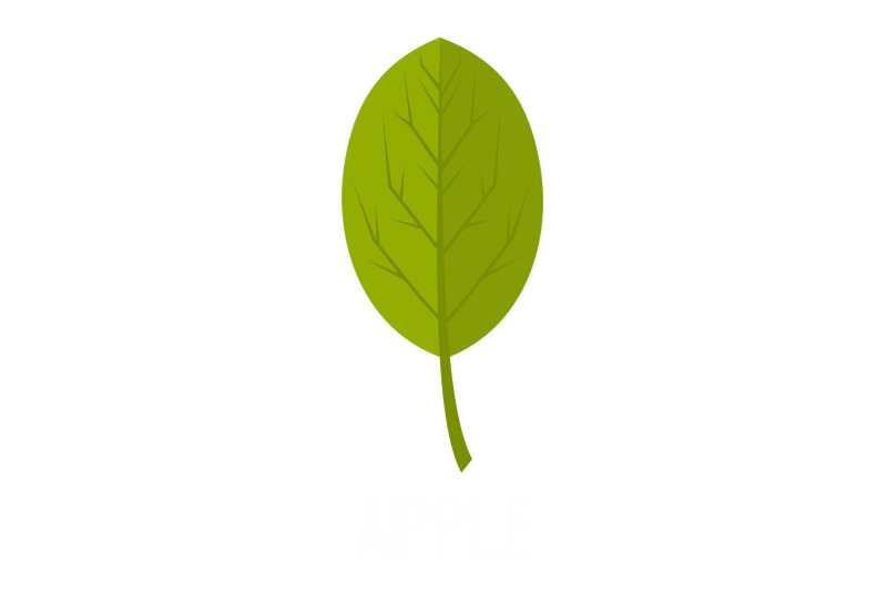 apple-leaf-icon-flat-style
