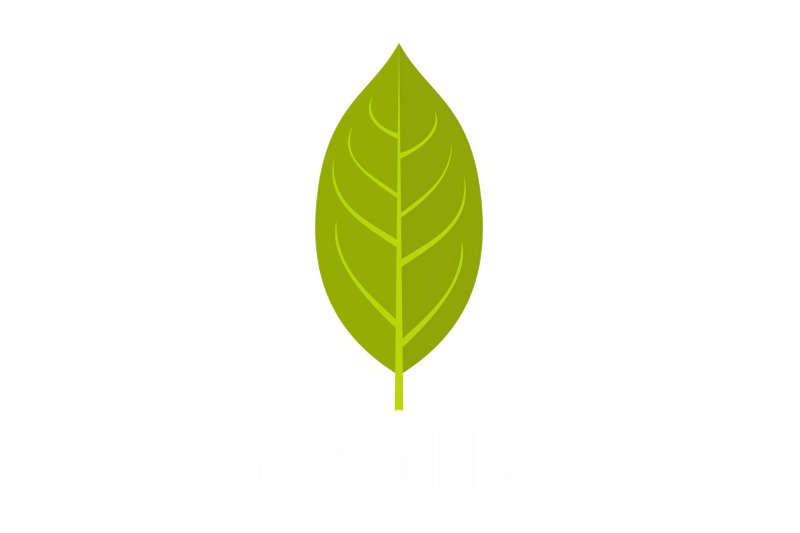 persimmon-leaf-icon-flat-style