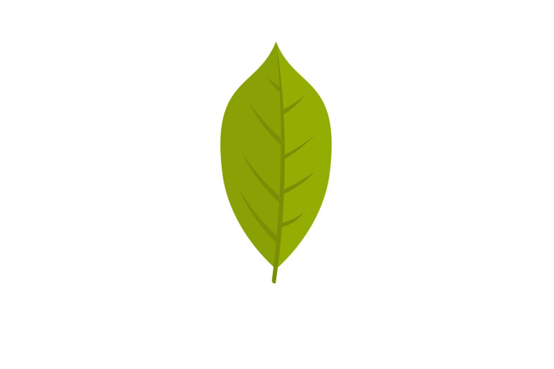 lemon-leaf-icon-flat-style