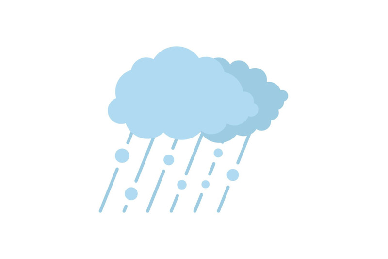 cloud-rain-snow-icon-flat-style