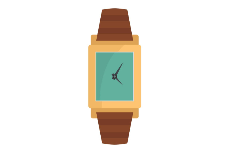 wristwatch-wood-icon-flat-style